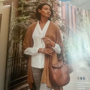 J Jill Acorn camel Wearever Wrap NWOT Stunning!